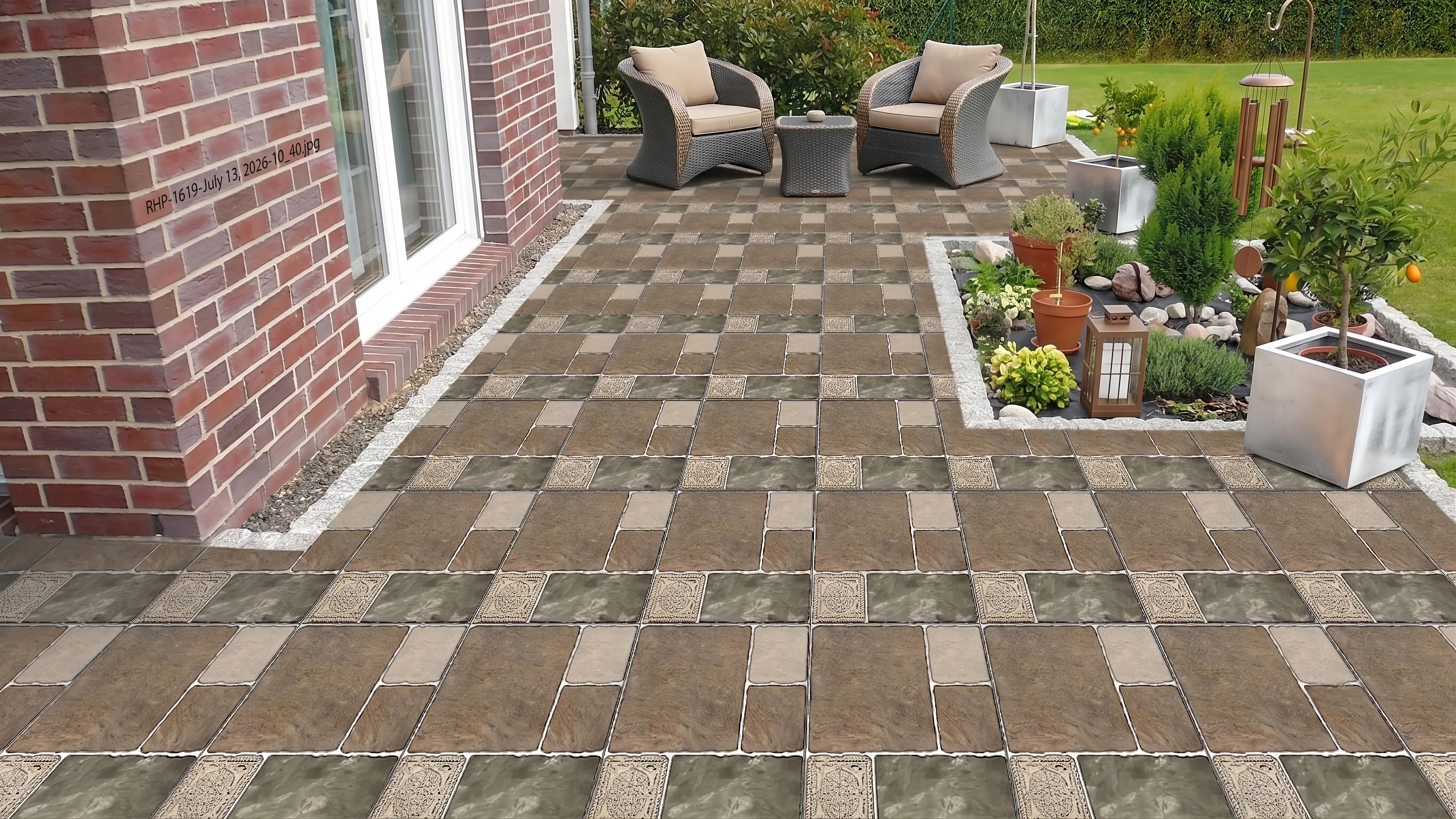 Modern Digital Cobblestone Parking Tiles